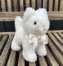 Vintage Dakin Kitten Cat Bianca Kitty White Plush With Tags 1986 NWT Old Stock