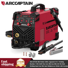 ARCCAPTAIN MIG Welder 200A Upgraded 6 IN 1 Welding Machine 110V/220V Flux Core