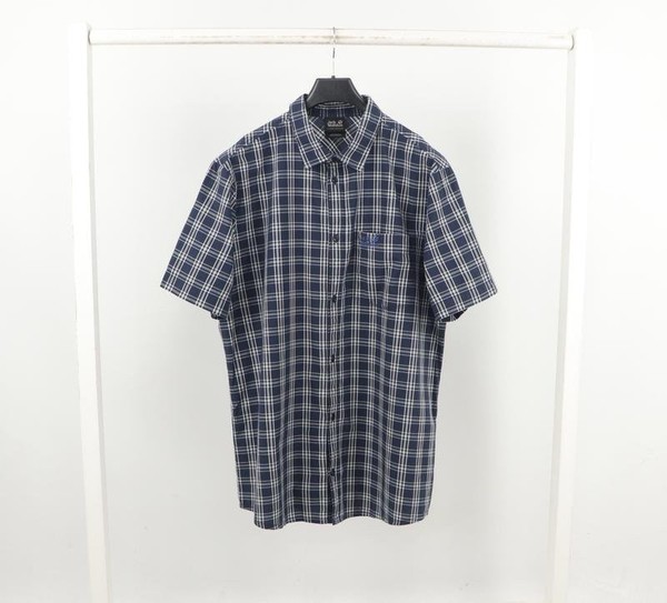 Men Jack Wolfskin T-Shirt Navy Cotton 42 / XL / 50 #9EBT