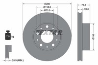 2X Textar Bremsscheibe PRO 92275003 FüR Boxer Fiat Ducato Jumper CitroËN Peugeot