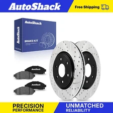 Front Drilled Slotted Brake Rotors Ceramic Pads for Nissan Frontier Xterra