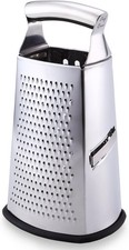 Chef Remi 4-Sided Stainless Steel Box Grater Soft Grip Non-Slip Vegetable Grater