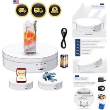 Rotating Display Stand 360 Degree Electric Turntable Jewelry Photography Stand