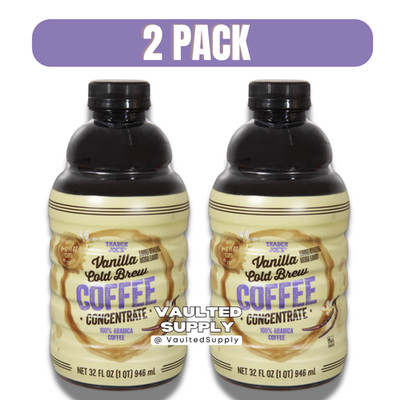 Trader Joe s Vanilla Cold Brew Coffee Concentrate 32 oz (2 Pack) 100% Arabica