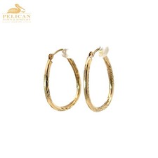 Women's 14K Gold Hollow Hoops RL PSH034533