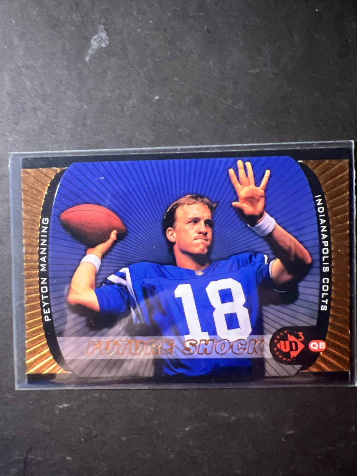 1998 Upper Deck UD3 - Future Shock Peyton Manning #1 (RC) Ex-NM