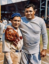 Babe Ruth & Rabbit Maranville Colorized WatercColorized 8x10 Print-FREE SHIPPING
