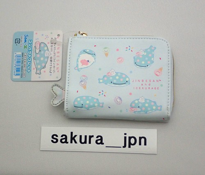 #ad #ad San X Jinbesan Whale Shark Compact Wallet Jinbesan amp; Ice jellyfish Japan New $39.48