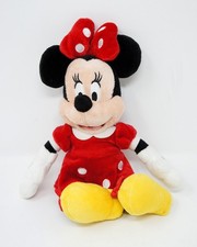 Minnie Mouse Disney Store Beanie Red Dress Plush Figure Doll Good Used