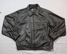 Vintage Eddie Bauer Legend Journeyman Bomber Leather Jacket Men s Size XL Tall