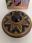 Handmade Hand-Painted Talavera  Cardana Terracotta Pottery Canister Jar w/lid — photo 7
