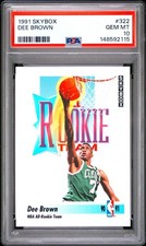 1991 SKYBOX #322 DEE BROWN ROOKIE PSA 10 GEM MINT