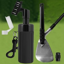 Retainer Clip Golf Water Brush with Golf Groove Sharpener Tool Club Cleaner