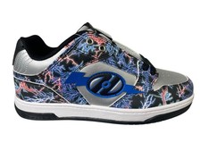 Zapatilla deportiva HEELYS para hombre joven patín cósmico negra plateada gris azul talla 7 M