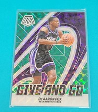 2023-24 Mosaic Give and Go Mosaic Green #4 De'Aaron Fox BASKETBALL Card R6