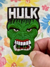 The Hulk Iron On Patch Black Green Red White Embroidered Super Hero