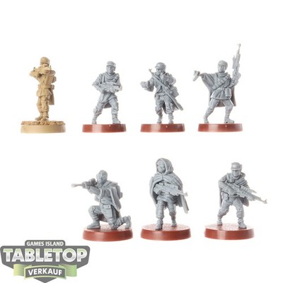 Rebellen - 7 x Rebel Commandos - teilweise bemalt