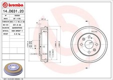 BREMBO 14.D631.20 Bremstrommel für MAZDA