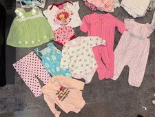 Baby Girl Long Sleeve One Piece Bodysuit 3-6Month Lot Clothes Romper Dress