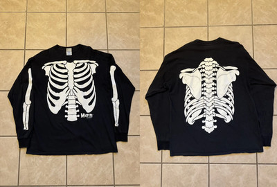 Misfits Shirt Skeleton Punk Band Tour Glow In Dark 1997