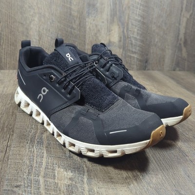 ON Running Men's Cloud 5 Terry Athletic Running Shoes Black Almond Size 13 