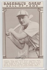 1977 Exhibits Baseball's Great Hall of Fame Reprints Johnny Mize HOF 2u3