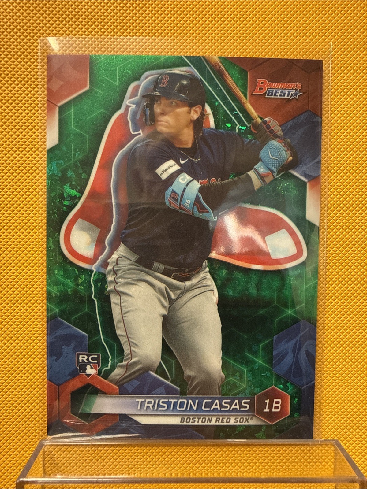 2023 Bowman's Best Triston Casas RC Rookie /99 Green Mini Diamond Refractor