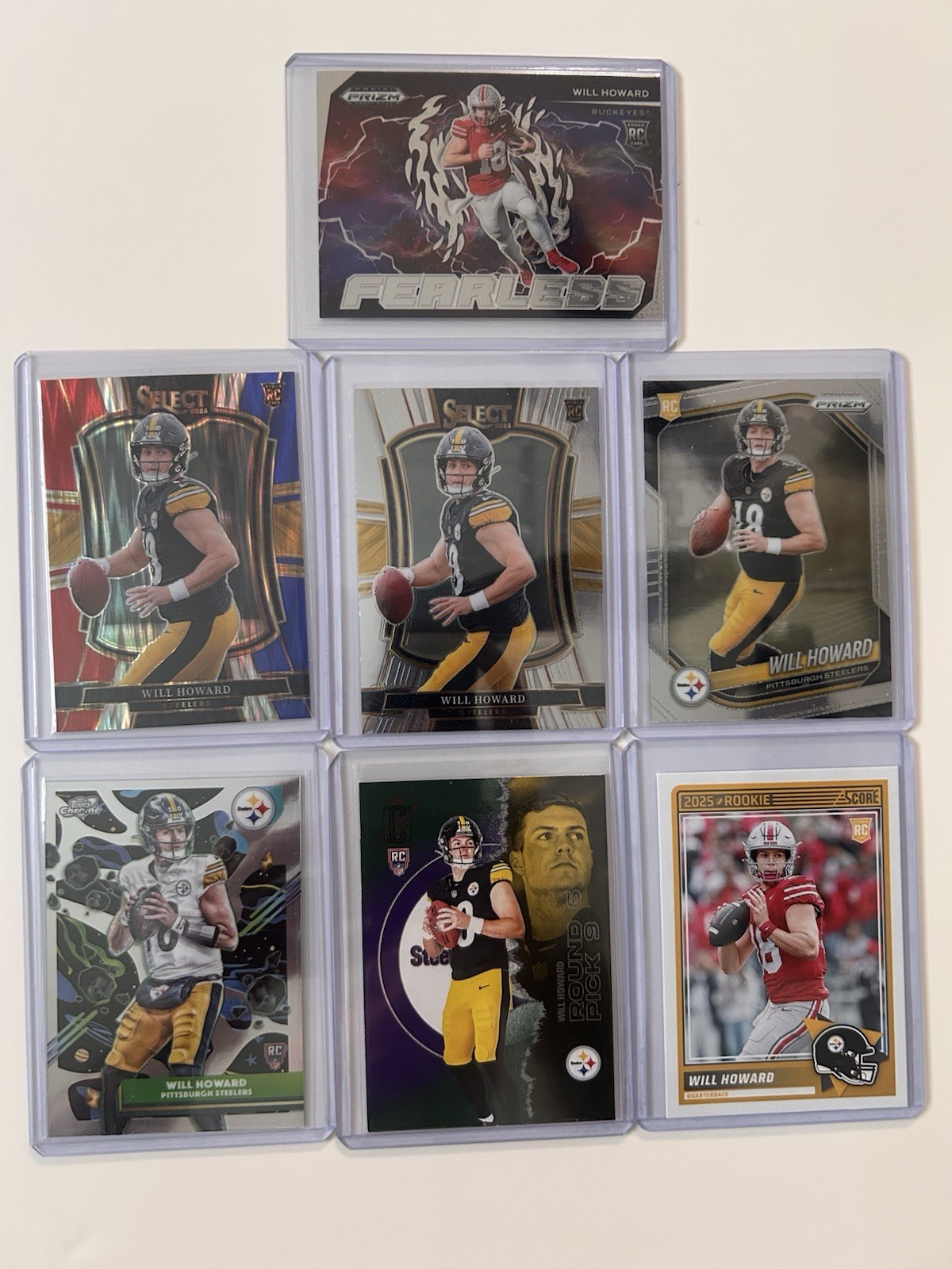 Will Howard 7Card Rookie Lot Prizm Select TOPPS 2026 Pittsburgh Steelers