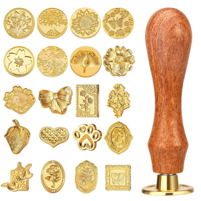 Draupnir Wax Seal Stamp Kit, 21Pcs Vintage Classic Sealing Wax Stamp Heads with