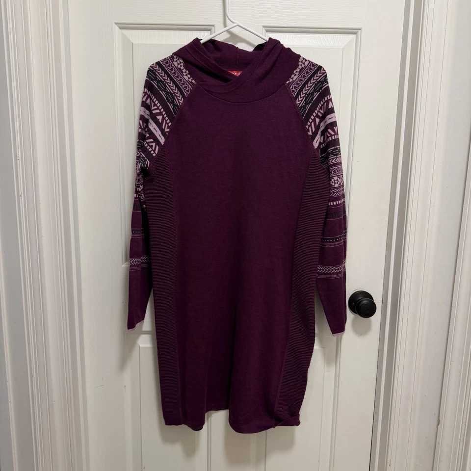 Vestido con Capucha Title Nine Krimson Klover Mover Maker Merino Fontanería Talla XL Foto 3 de 4