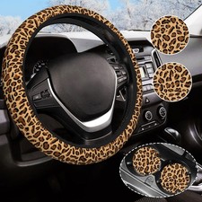 Leopard Steering Wheel Cover Anti-slip And Practical One Size Leopard Print2