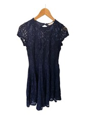 Navy Blue lace dress Rebellion Size M Fit And Flare Flattering