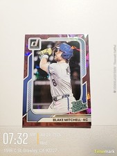 2026 Donruss Blake Mitchell Rated Rookie Card 126/99 Purple Lazer Holo. rookie card picture