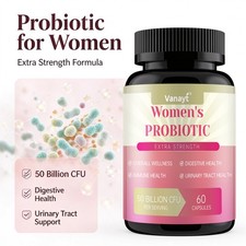 Women's Probiotic 50 Billion CFU Prebiotic D-Mannose Digestive Urinary Support