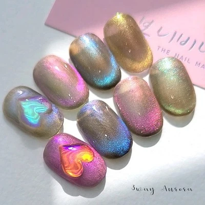 Poudre miroir magnétique Bonnie B 3Way Dewy Aurora 6 couleurs poudre à... - Photo 1/4
