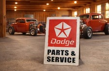 Dodge Parts And Service Painted Speed Shop Sign 18x12 Vintage Look Antiqued