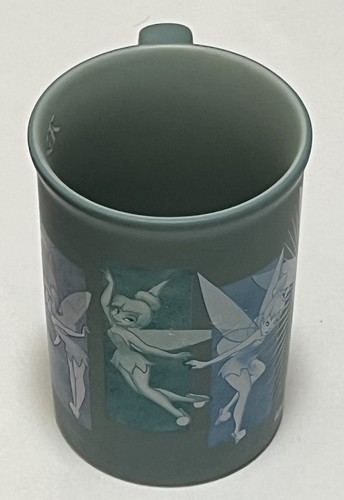 Tink Mug Disney Parks Tinkerbell Coffee Cup Green Teal Stoneware 5 Poses 12oz - Picture 15 of 19