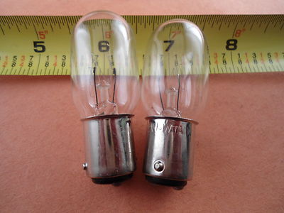 2 Clear Light Bulbs for Singer Home Sewing Machine 15W/110 Volts Push In Type