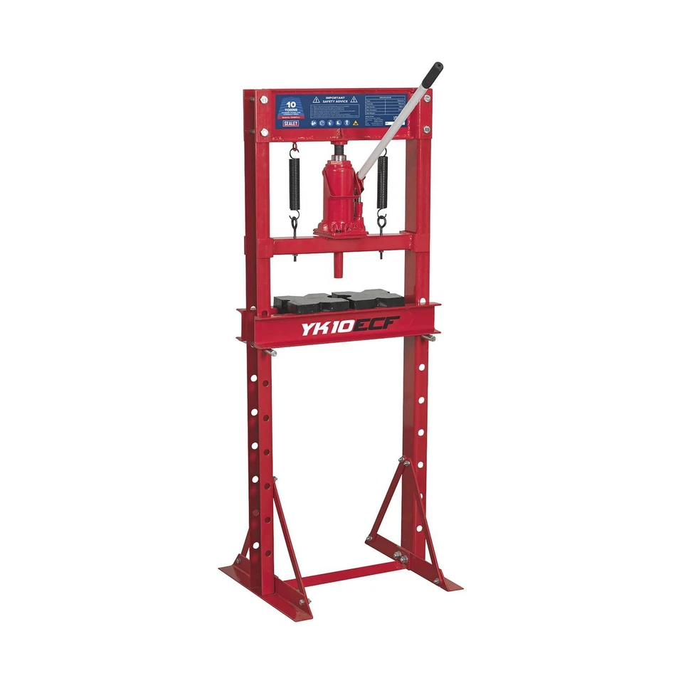 Sealey YK10ECF Hydraulic 10 Tonne 10T Workshop Floor Press & Pressing Plates - Image 3 of 4