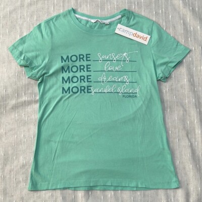 NWT: Camp David- Mint Green, Sanibel Island FL, Scoop Neck T-Shirt, Size Medium