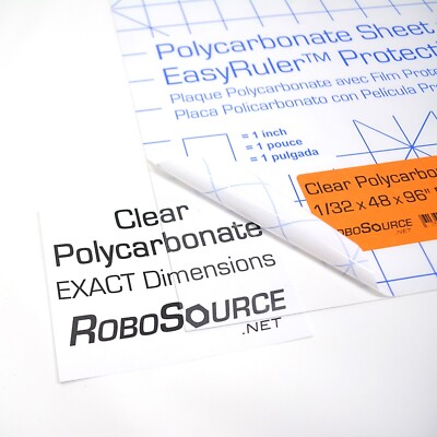 Polycarbonate Clear Plastic Sheet, Choose Thickness & Size (Lexan Replacement)