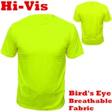 High Visibility T-Shirts Hi Vis Tee Non Ansi Safety Work T-Shirt Neon Lime Green