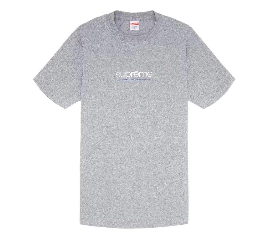 Tee shirt Supreme Five Boroughs gris bruyère NEUF TAILLE M