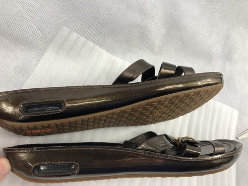Cole Haan NikeAir Schnallensandalen braun bronze Leder Schuhe Damengröße 9B - Bild 4 von 5
