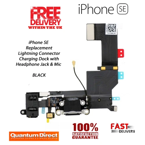 iPhone SE 1st Gen (2016) Replacement Port/Charging Dock Assembly - BLACK