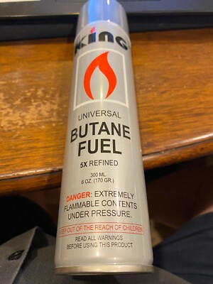 KING UNIVERSAL BUTANE FUEL  REFINED  300 ML /170 Grams Lot of 6