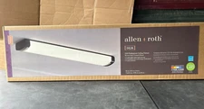 Allen + Roth Deja 1-Light Linear 46-in Bronze LED Flush Mount Light ENERGY STAR