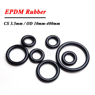 EPDM Gummi O-Ringe Schnurstärke 3,5mm Oring Dichtungsringe Dichtring OD 10-400mm