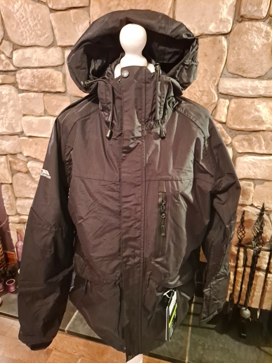 Trespass Windermere Pen Male Waterproof Jacket Black Size S BNWT
