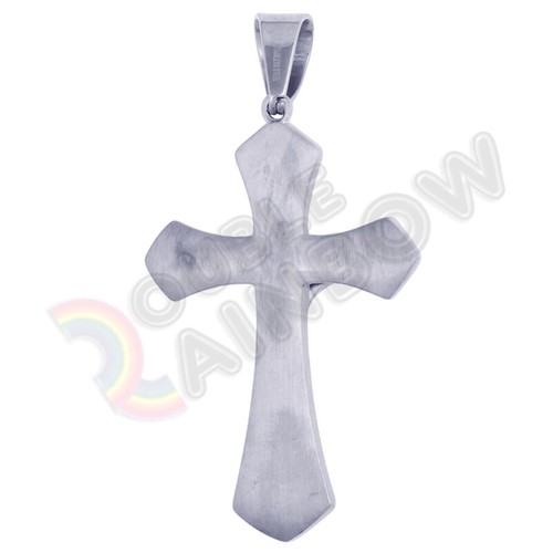 Jesus Crucifix Cross Men Stainless Steel Necklace Pendant 6mm Cuban Chain*P120 - Picture 9 of 9